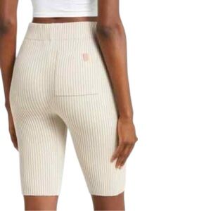 Lunya Cozy Cotton Silk Ribbed Knit Leggings Tan Size XL NWT